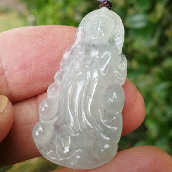 Certificated Natural Grade A Light Green Jadeite Jade Pendant - Picture 3 of 12